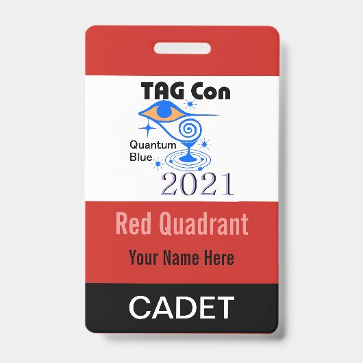 TAG Con 2021 - Roter Quadrant - Abzeichen Cadet Ausweis (Vorderseite)