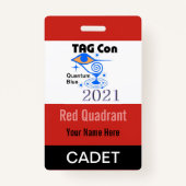 TAG Con 2021 - Roter Quadrant - Abzeichen Cadet Ausweis (Vorderseite)
