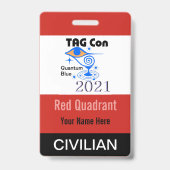 TAG Con 2021 - Roter Quadrant - Ziviles Abzeichen Ausweis (Rückseite)