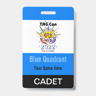 TAG Con 2022 - Blaues Quadrant - Kadetten-Abzeiche Ausweis