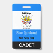 TAG Con 2022 - Blue Quadrant - Cadet Abzeichen Ausweis (Rückseite)