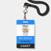 TAG Con 2022 - Blue Quadrant - Cadet Abzeichen Ausweis (Rückseite mit Schlüsselband)