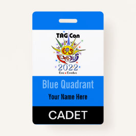TAG Con 2022 - Blue Quadrant - Cadet Abzeichen Ausweis