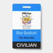 TAG Con 2022 - Blue Quadrant - Ziviles Abzeichen Ausweis (Rückseite)