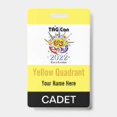 TAG Con 2022 - Gelber Quadrant - Abzeichen Cadet Ausweis (Rückseite)