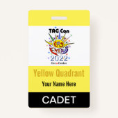 TAG Con 2022 - Gelber Quadrant - Abzeichen Cadet Ausweis (Rückseite)