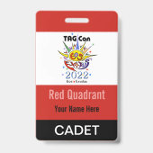 TAG Con 2022 - Roter Quadrant - Abzeichen Cadet Ausweis (Rückseite)