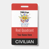 TAG Con 2022 - Roter Quadrant - Ziviles Abzeichen Ausweis (Rückseite)