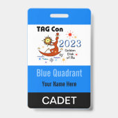 TAG Con 2023 - Blue Quadrant - Cadet Abzeichen Ausweis (Rückseite)