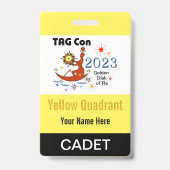 TAG Con 2023 - Gelber Quadrant - Abzeichen Cadet Ausweis (Rückseite)