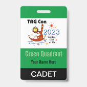 TAG Con 2023 - Green Quadrant - Cadet Abzeichen Ausweis (Rückseite)