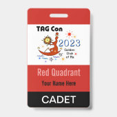 TAG Con 2023 - Red Quadrant - Cadet Abzeichen Ausweis (Rückseite)