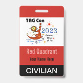 TAG Con 2023 - Roter Quadrant - Ziviles Abzeichen Ausweis (Rückseite)