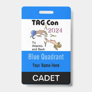TAG Con 2024 - Blaues Quadrant - Kadetten-Abzeiche Ausweis
