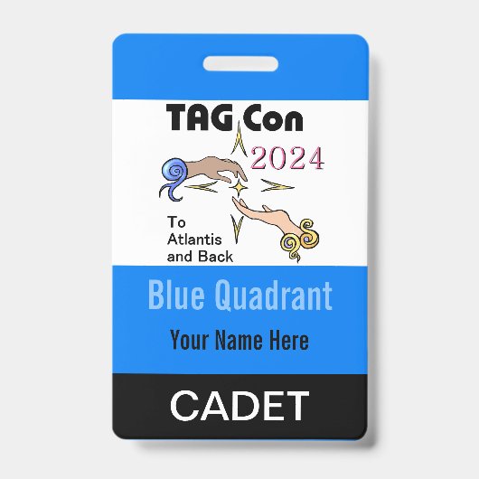TAG Con 2024 - Blue Quadrant - Cadet Abzeichen Ausweis (Vorderseite)