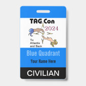 TAG Con 2024 - Blue Quadrant - Ziviles Abzeichen Ausweis (Rückseite)