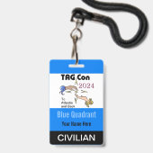TAG Con 2024 - Blue Quadrant - Ziviles Abzeichen Ausweis (Rückseite mit Lanyard)