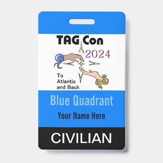 TAG Con 2024 - Blue Quadrant - Ziviles Abzeichen Ausweis (Vorderseite)