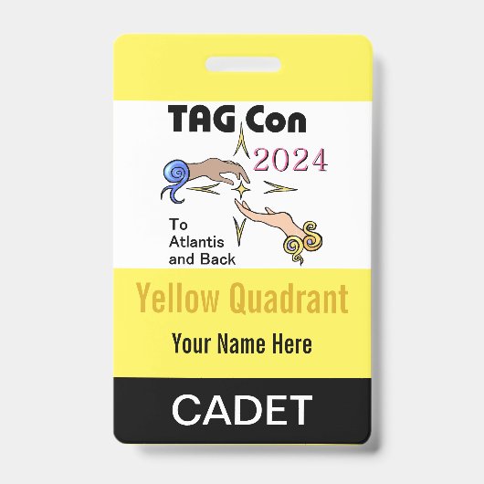 TAG Con 2024 - Gelber Quadrant - Abzeichen Cadet Ausweis (Vorderseite)
