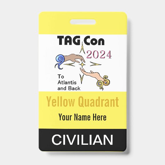 TAG Con 2024 - Gelber Quadrant - Ziviles Abzeichen Ausweis (Vorderseite)