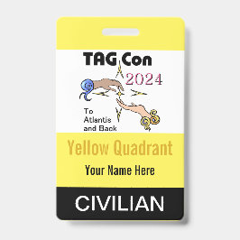 TAG Con 2024 - Gelber Quadrant - Ziviles Abzeichen Ausweis