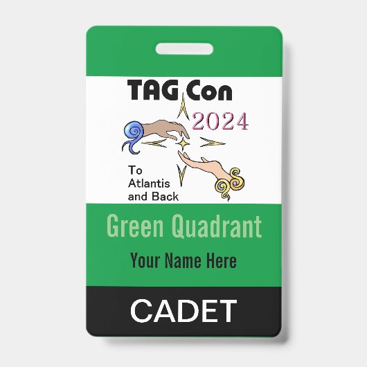 TAG Con 2024 - Green Quadrant - Cadet Abzeichen Ausweis (Vorderseite)