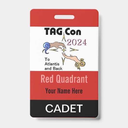 TAG Con 2024 - Red Quadrant - Cadet Abzeichen Ausweis (Vorderseite)