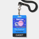 TAG Con 2025 - Blue Quadrant - Cadet Abzeichen Ausweis (Vorderseite mit Lanyard)