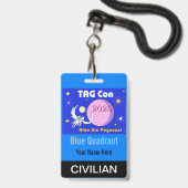 TAG Con 2025 - Blue Quadrant - Ziviles Abzeichen Ausweis (Rückseite mit Lanyard)