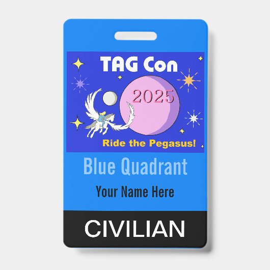 TAG Con 2025 - Blue Quadrant - Ziviles Abzeichen Ausweis (Vorderseite)