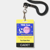 TAG Con 2025 - Gelber Quadrant - Abzeichen Cadet Ausweis (Rückseite mit Lanyard)