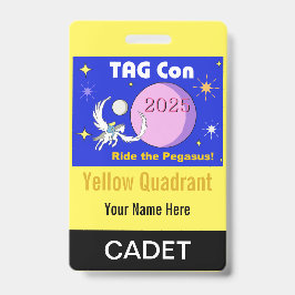 TAG Con 2025 - Gelber Quadrant - Abzeichen Cadet Ausweis