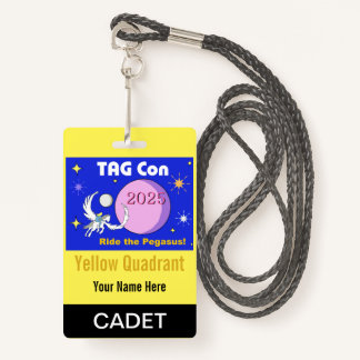 TAG Con 2025 - Gelber Quadrant - Abzeichen Cadet Ausweis
