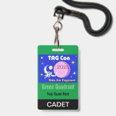 TAG Con 2025 - Green Quadrant - Cadet Abzeichen Ausweis (Rückseite mit Schlüsselband)