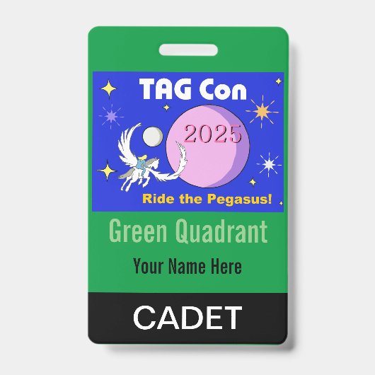 TAG Con 2025 - Green Quadrant - Cadet Abzeichen Ausweis (Vorderseite)