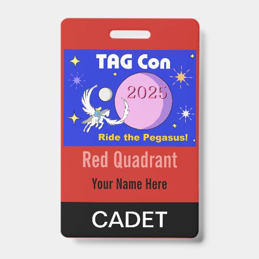 TAG Con 2025 - Red Quadrant - Cadet Abzeichen Ausweis (Vorderseite)