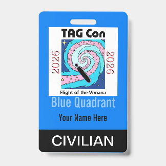 TAG Con 2026 - Blaues Quadrant - Zivilabzeichen Ausweis