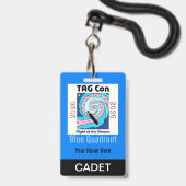 TAG Con 2026 - Blue Quadrant - Cadet Badge Ausweis (Vorderseite mit Lanyard)
