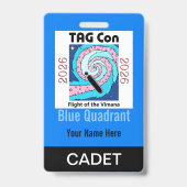 TAG Con 2026 - Blue Quadrant - Cadet Badge Ausweis (Rückseite)