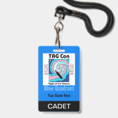 TAG Con 2026 - Blue Quadrant - Cadet Badge Ausweis (Rückseite mit Lanyard)