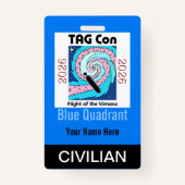 TAG Con 2026 - Blue Quadrant - Civilian Badge Ausweis (Rückseite)