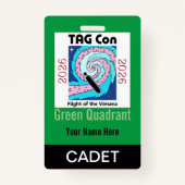 TAG Con 2026 - Green Quadrant - Cadet Badge Ausweis (Rückseite)