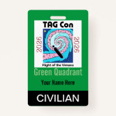 TAG Con 2026 - Green Quadrant - Civilian Badge Ausweis (Vorderseite)