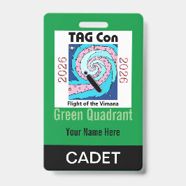 TAG Con 2026 - Grüner Quadrant - Kadetten-Abzeiche Ausweis