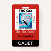 TAG Con 2026 - Red Quadrant - Cadet Badge Ausweis (Rückseite)