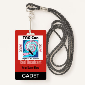 TAG Con 2026 - Red Quadrant - Cadet Badge Ausweis