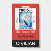 TAG Con 2026 - Red Quadrant - Civilian Badge Ausweis (Rückseite)