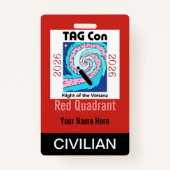 TAG Con 2026 - Red Quadrant - Civilian Badge Ausweis (Rückseite)