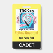 TAG Con 2026 - Yellow Quadrant - Cadet Badge Ausweis (Rückseite)