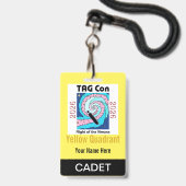 TAG Con 2026 - Yellow Quadrant - Cadet Badge Ausweis (Rückseite mit Lanyard)